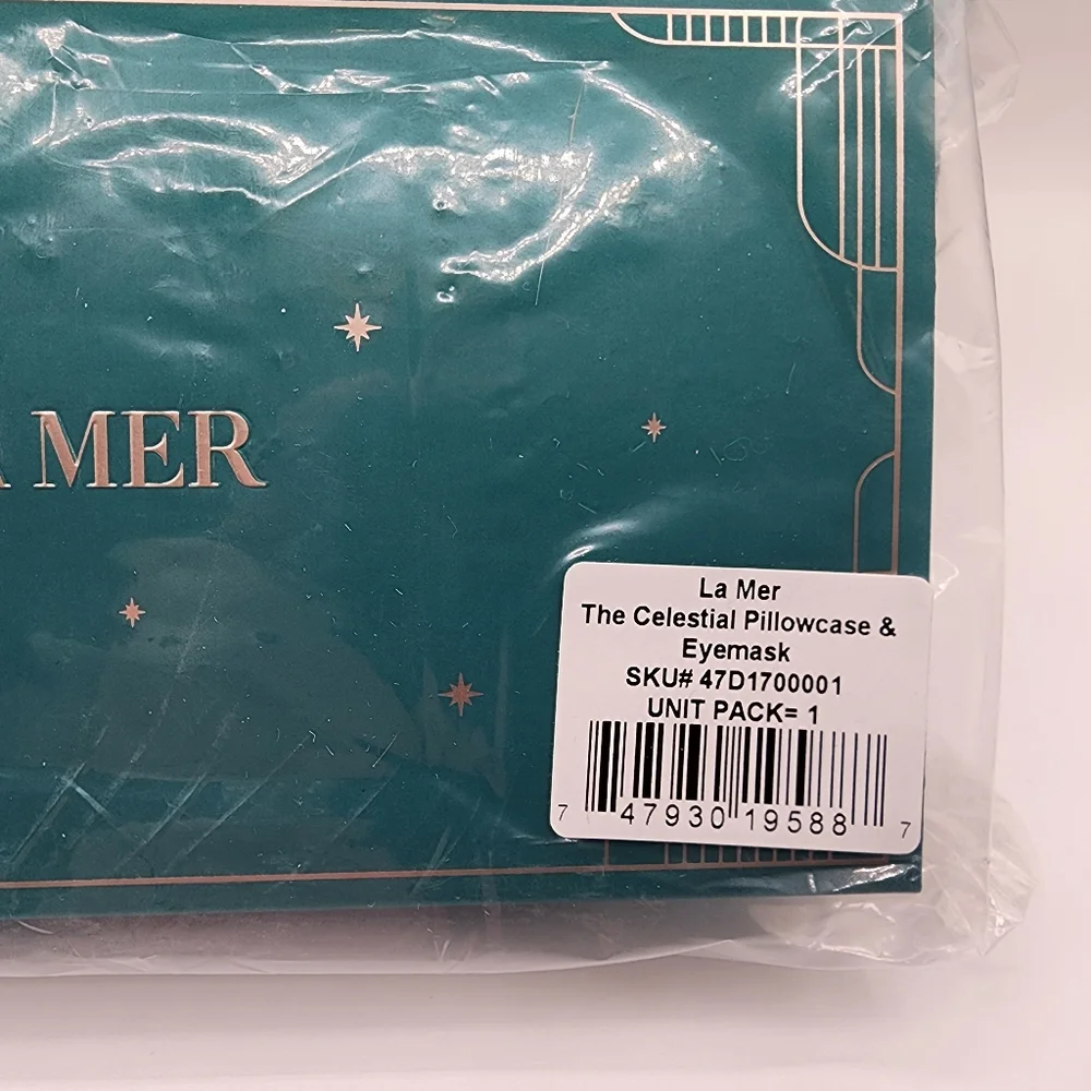 La Mer Celestial Pillowcase & Sleep Mask NWT